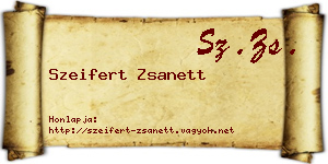 Szeifert Zsanett névjegykártya